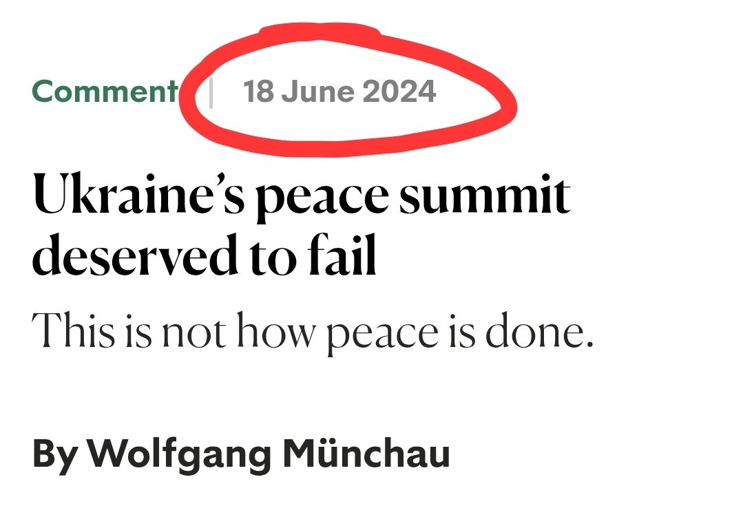 cheapncheerless's tweet photo. We should de-escalate says the guy who was desperately predicting a Ukrainian collapse in 2025 and says that Peace Summits "deserved to fail" because they didn't give enough voice to a multipolar BRICS cacophony?

Colour me shocked he's wishcasting his predictions into reality... https://t.co/GGnzmbRqwh