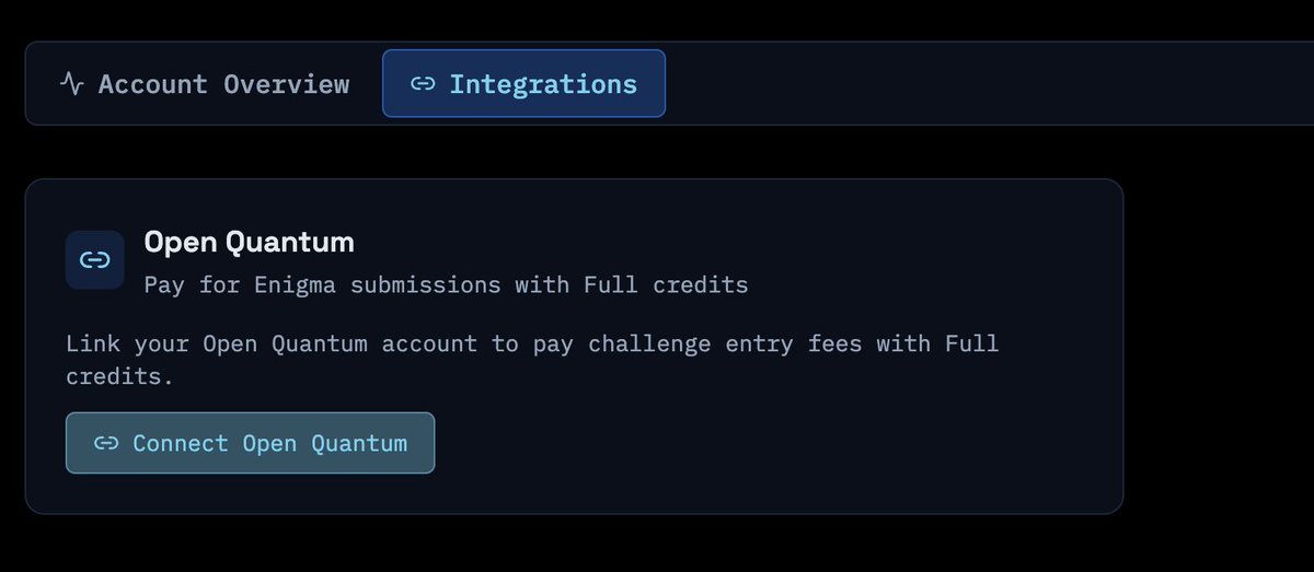 EnigmaSN63's tweet photo. Calling all Quantum Gigabrains!

Web submissions are now available on Enigma, making it easier than ever to participate.

No wrestling with miner setup.

No worrying about securing a wallet.

Upload your zip file with a few clicks and start validation in seconds! 

#Enigma #SN63 #BreakingRSA #HardeningQuantumProof