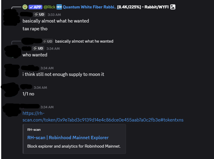 UnderdogMode's tweet photo. We can't share all the PNL cards because not everyone wants to dox their wallet 

Info with Thesis

$Rabbit
0xcd1cca2b3d0a11b295c42fe765ea8f895c2d0901
8.4k --> 17.4M 🐺 https://t.co/41CwsuTslW