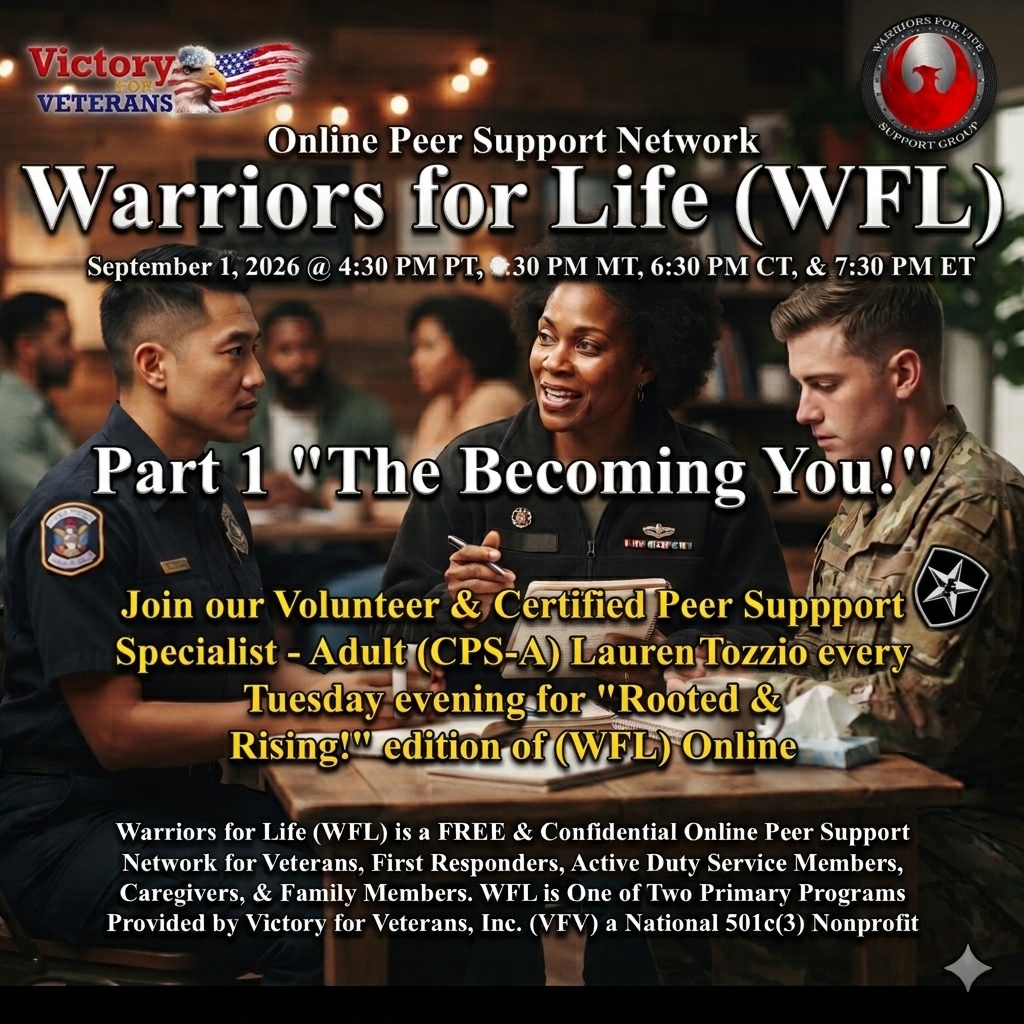 VFVWFL's tweet photo. ⚔️ NEVER FIGHT ALONE: STAND TALL WITH ROOTED AND RISING! ⚔️

🗣️ Topic: "Part 1 ‘The Becoming You!’"
📅 Date: Tuesday, September 1st
⏰ Time: 4:30 PM PT | 5:30 PM MT | 6:30 PM CT | 7:30 PM ET
🎙️ Facilitator: Lauren Iozzio
📖 Blog Preview:  https://t.co/pf5uLQTniF
🔥 TAKE THE STEP https://t.co/kPlS4mraE5