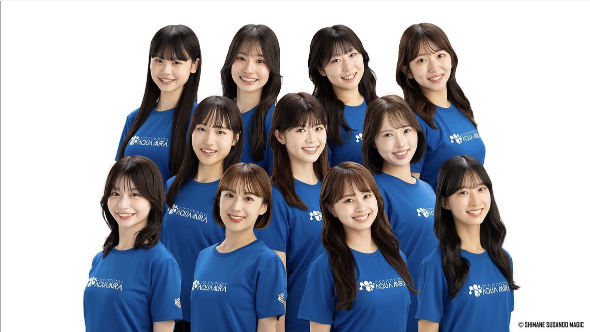 mana__aqua's tweet photo. みなさんこんにちは💙

2026-2027SEASONも、AQUA MIRAとして活動させていただくことになりました、MANAです🎼💞

バンダイナムコアリーナ松江で、みなさんと一緒に新たな景色を見られることを楽しみにしています✨️
よろしくお願いいたします！🐉🏀

#島根スサノオマジック
#AQUAMIRA #アクアミラ https://t.co/fdnk4V5UW0