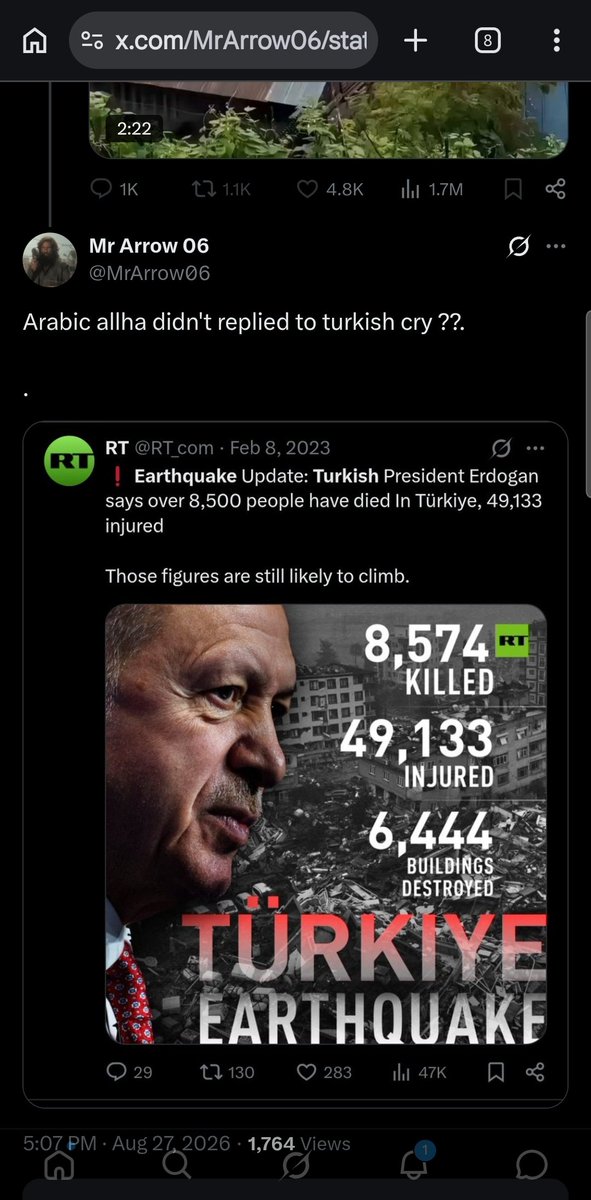 Kilvish07's tweet photo. @Rustum_0 @MrArrow06 * spreaded 

Later he got blocked by turkish rat for quoting about their earthquake 

Where turkish Muslims accepted help from idol worshiper Hindus without any hesitation.... https://t.co/EcHo5cAzJF