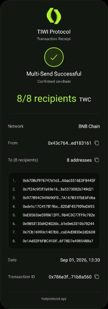 Cryptoceleb1's tweet photo. I have successfully credited the first batch of people with their TIWICAT tokens, exactly as promised. ✅🚀

Launching a staking pool on TIWI Protocol is easier than you think. 

TIWICAT | BUY and Hold | BNB | DYOR | NFA| Tiwi Protocol Wallet | Giant Wallet | Trust Wallet | Bitgetwallet

CA :
0xDA1060158F7D593667cCE0a15DB346BB3FfB3596

Watch how it’s done in a few simple steps. 👇