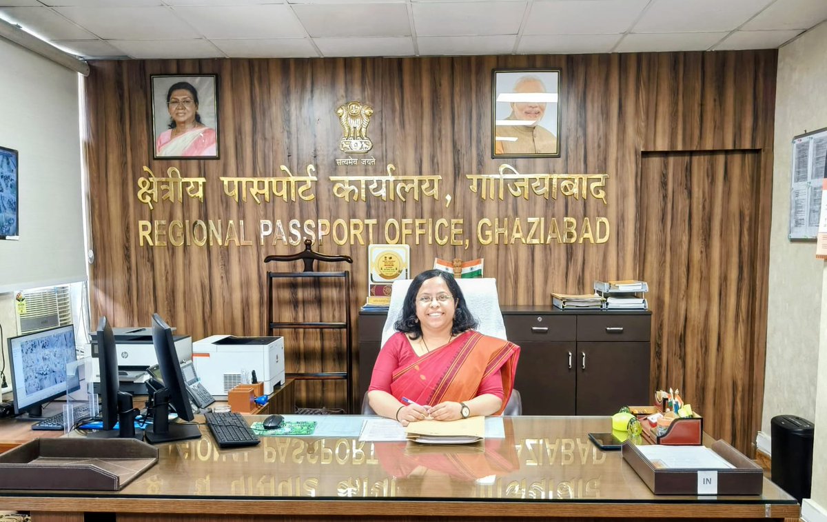 rpoghaziabad's tweet photo. सुश्री संजना आर्य, आई.एफ.एस. ने आज दिनांक 01 सितंबर 2026 को क्षेत्रीय पासपोर्ट कार्यालय, गाज़ियाबाद में क्षेत्रीय पासपोर्ट अधिकारी के पद पर कार्यभार ग्रहण किया।

Ms. Sanjana Arya, Indian Foreign Service (IFS) assumed the charge of the Regional Passport Officer at the Regional Passport Office, Ghaziabad, today, on 01 September 2026.

#PassportSevaJanSeva

@ranganathan_sr 
@mubarakbs 
@arjundeore