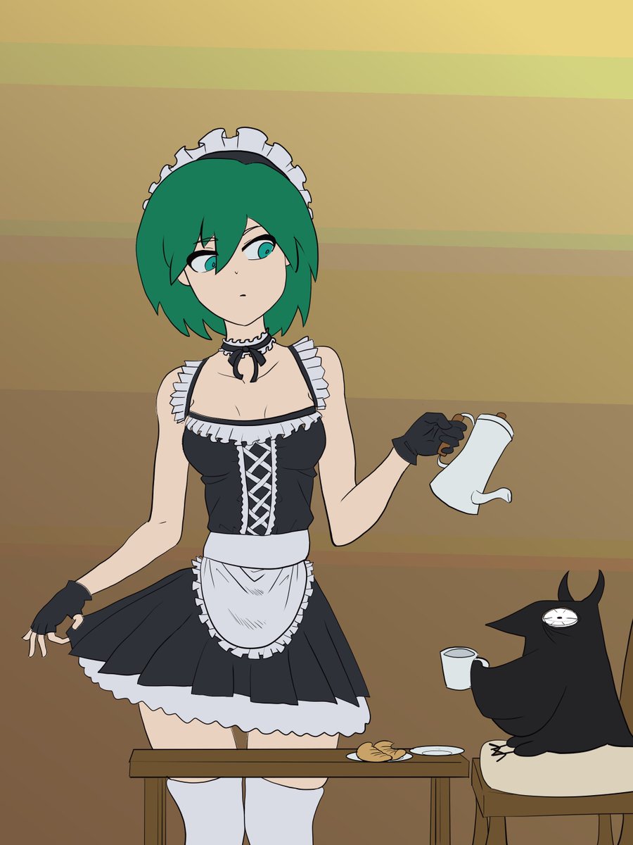 Liminastian's tweet photo. Dibujo para el concurso de @iLega_ 
P de #Motorslice con traje de maid. El traje me lo medio inventé basándome en referencias claro, el fondo pues no se me ocurrió nada xd
-
-
#LegaArt #MaidContest #motorslice https://t.co/9q6kJJe2O5
