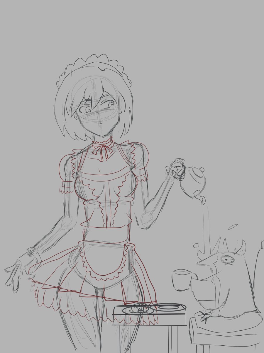 Liminastian's tweet photo. Dibujo para el concurso de @iLega_ 
P de #Motorslice con traje de maid. El traje me lo medio inventé basándome en referencias claro, el fondo pues no se me ocurrió nada xd
-
-
#LegaArt #MaidContest #motorslice https://t.co/9q6kJJe2O5