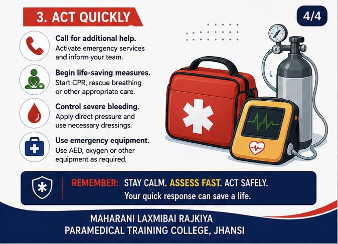 MLBPMTCJ's tweet photo. 🚨 🚑 Emergency First Response
In an emergency, every second matters. Paramedics must assess the scene, check ABCs, act quickly and ensure patient safety. Stay calm, respond fast and provide the right care—your actions can save a life. 🩺

#Paramedic #EmergencyCare #FirstResponse https://t.co/e9AIBLKHej