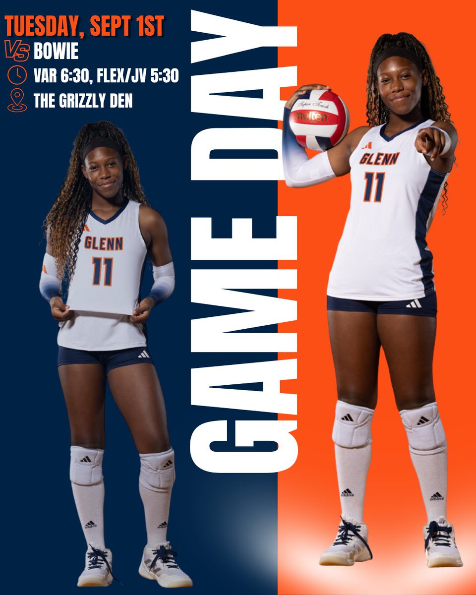 GlennVolleyball's tweet photo. 📢‼️HOME GAME ALERT ‼️📢
Come out to The Den tonight to support us against the Bowie Bulldogs!
Last home game before DISTRICT starts!
Let the countdown begin - 1 week out!
#StrengthInUnity https://t.co/hPbuwS6GkP