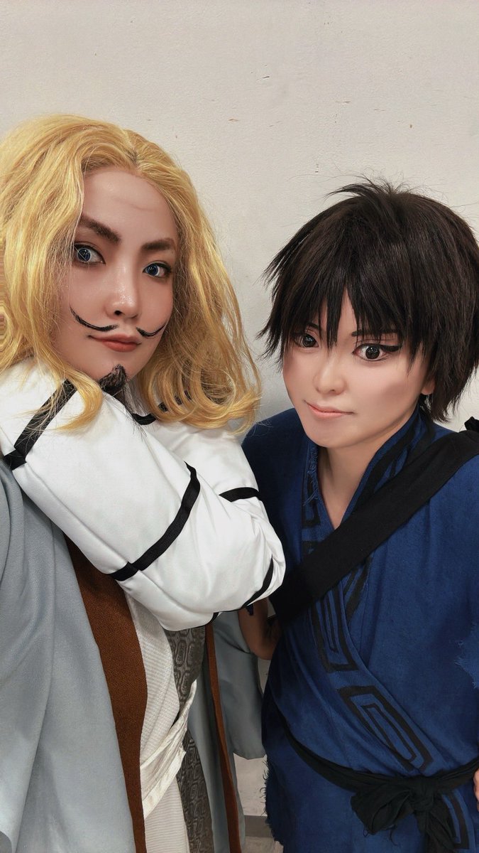 shirokuma73's tweet photo. Cosplay / kingdom
信＆騰

この前のツーショ自撮り～✨️

あおさん信似合うからもっとやって欲しい🥰次回3月の春コミに出る予定です～✨️✨️
10月は私服で遊びに行きます👊🏻‼️

信⚔️@naturalBLUE https://t.co/TAHg2Ntue7