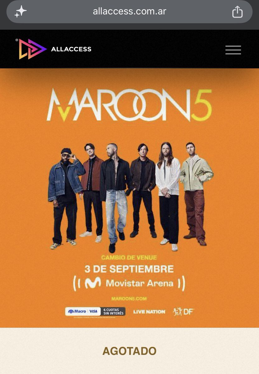 EfraO's tweet photo. Gente linda Twittera, vendo dos entradas para Maroon 5 este jueves 3 de septiembre en el Movistar Arena - Argentina. Campo delantero.
Al mismo precio de compra.
Si te interesa escríbeme al DM. https://t.co/XEMzYzZIYP