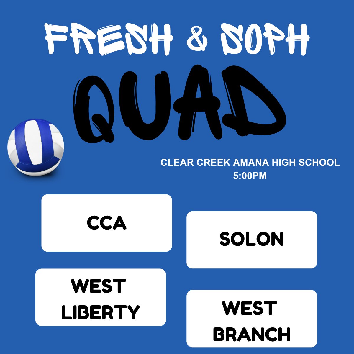 CCAClippersVB's tweet photo. Our freshmen &amp; sophomores are in action tonight at home! 🏐 https://t.co/crvy1rvrRb