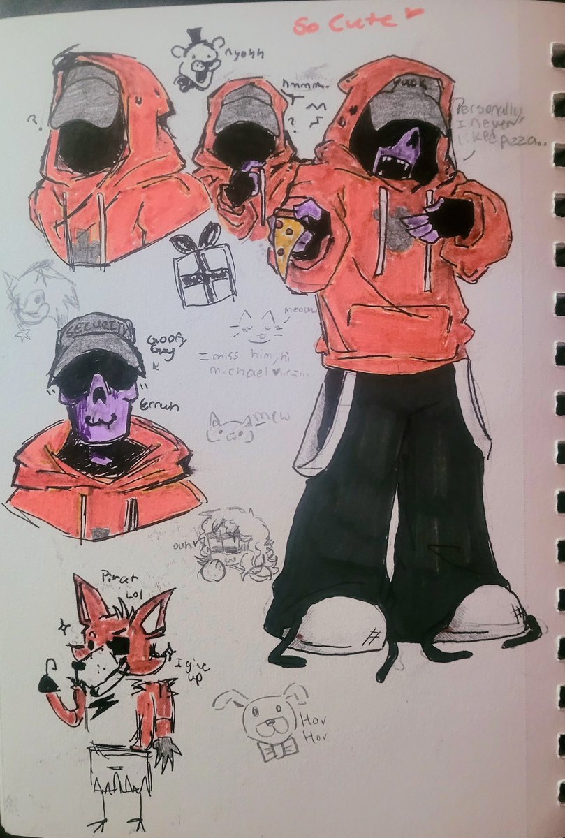 uselesscos's tweet photo. traditional doodles of michael.. idk if ppl care👀 #frickbears3 https://t.co/RYg6mkFOm3