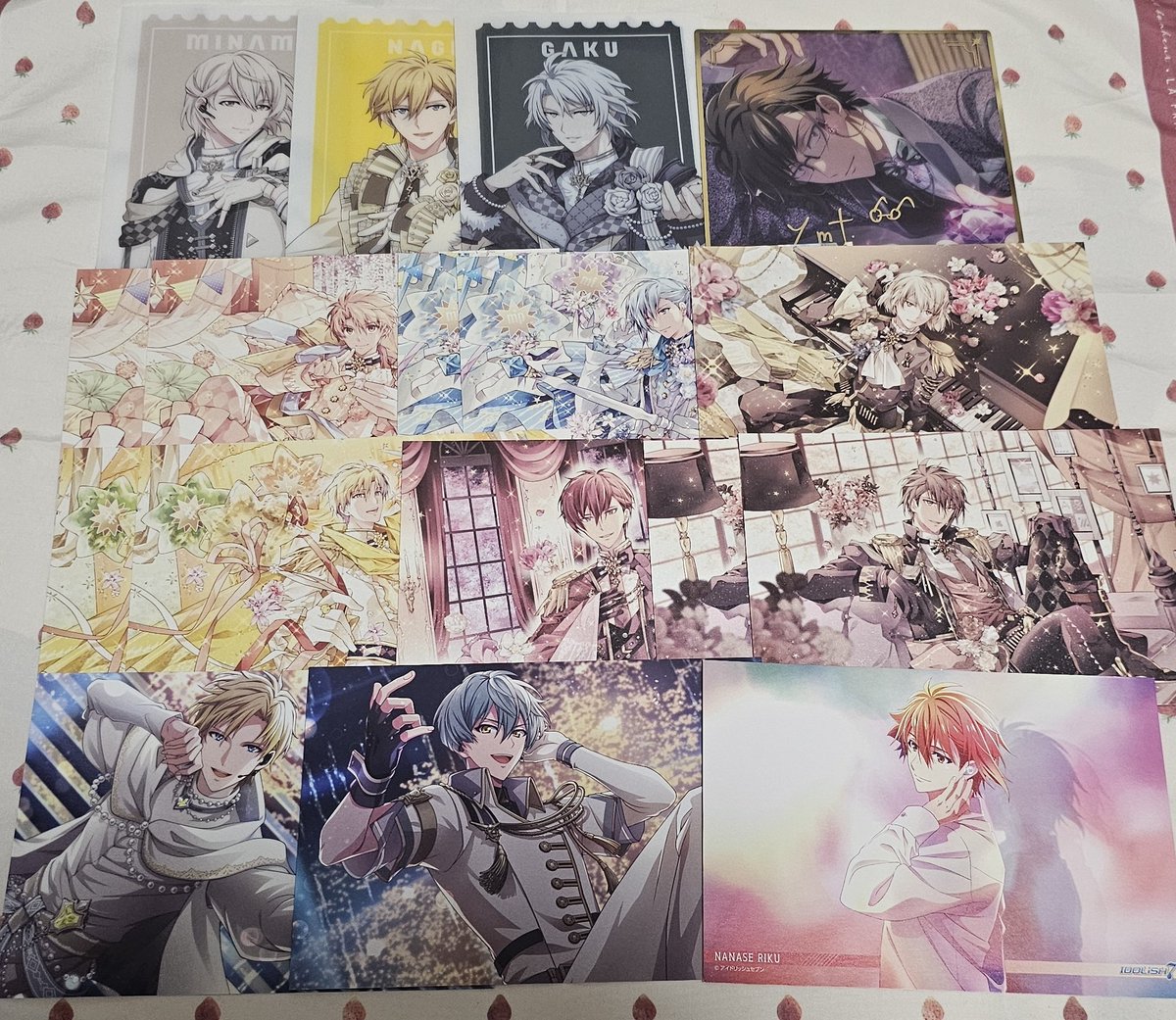 yuzuki2137's tweet photo. 【譲渡】アイナナ 4WJ EXPO ムビナナ 記念日 マリマリSONY 特典 ブロマイド ポストカード

譲)一織、大和、三月、環、壮五、ナギ、陸、楽、天、龍之介、百、千、悠、トウマ、巳波、虎於

求)150円～4枚目参照
ラスティアラ天、一織

4WJ特典は各5枚(一織4枚)ございます。

お気軽にお声掛けください。 https://t.co/ezhVGqAoja