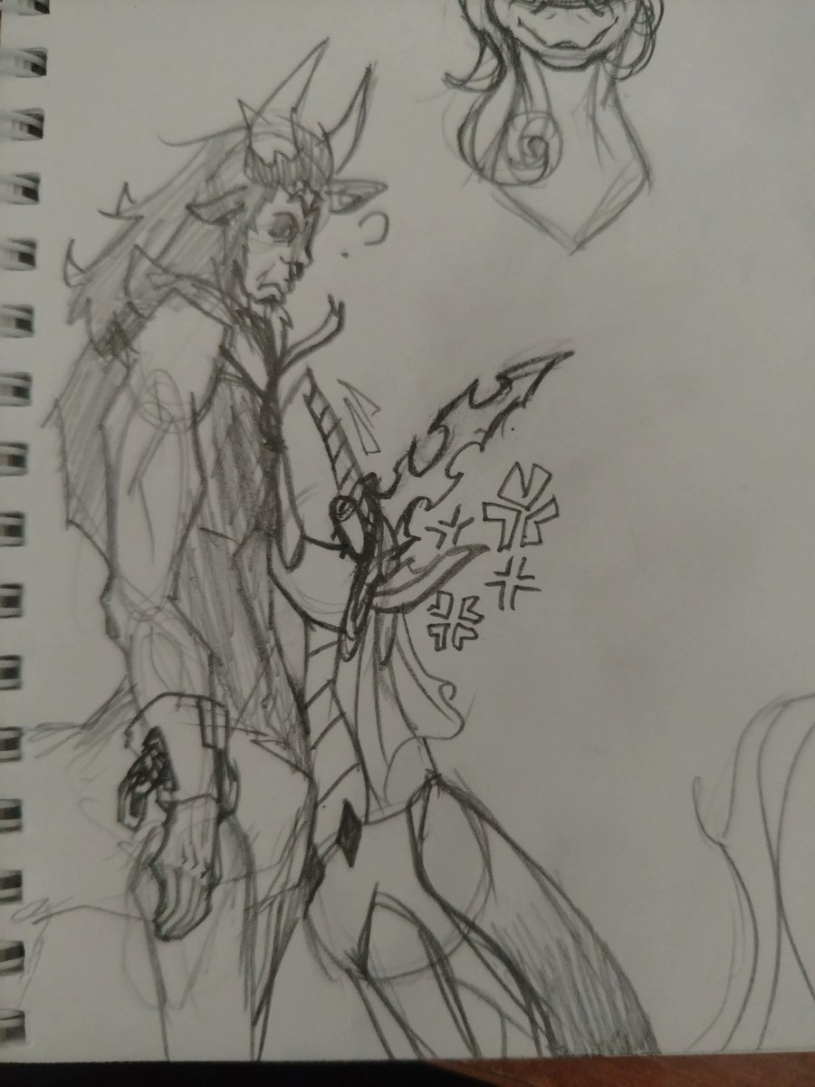 123Darken's tweet photo. Tirek sketches with silly Chrysalis)

Arts By: @DarkLittleVine #PWG #DarkLordFiol 
It's: #MLP #MyLittlePony #Tirek #Chrysalis #Sketch #MLPfanart #FanArt #WIP https://t.co/4wz8M5aIO3