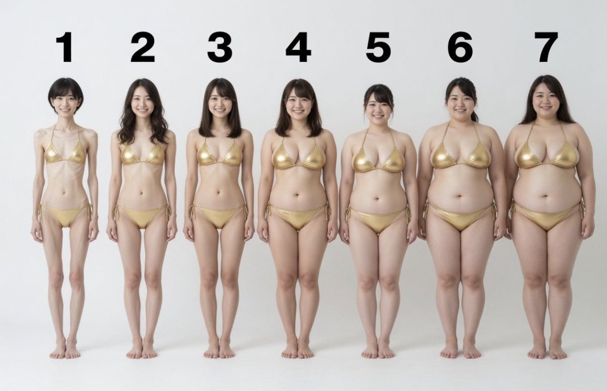 Olivia_5591's tweet photo. Guys, which body type do you find most attractive? 1–7? ❤️ https://t.co/HThYF60Wm8