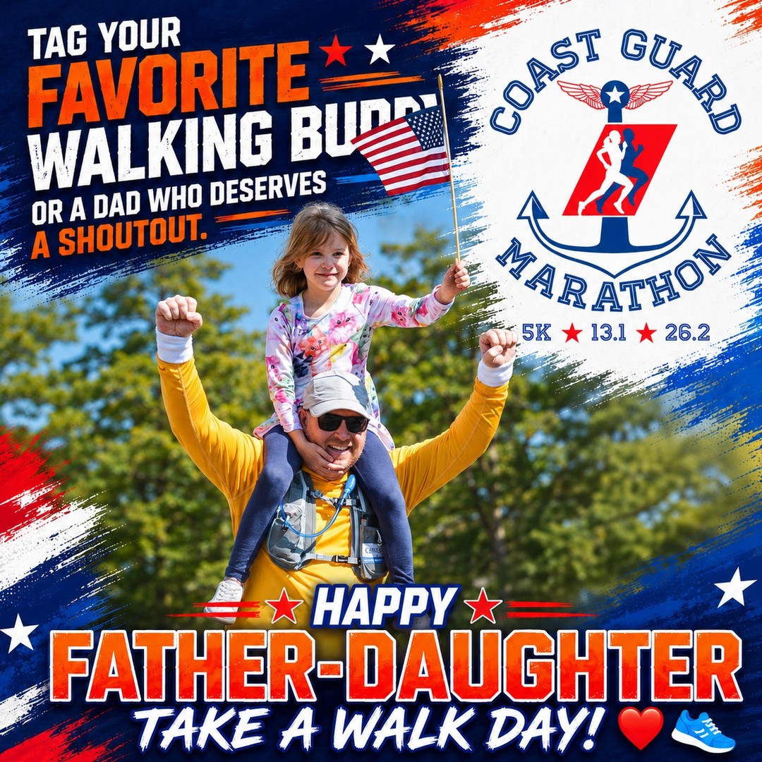 ChereBarncww's tweet photo. Happy Father-Daughter Take a Walk Day! Cheers to the dads who guide, encourage, and keep us moving forward, one step at a time—including our Coast Guard dads, at home, on duty, and every mile in between. Tag a favorite walking buddy or deserving dad. https://t.co/qfPZwkL0CK