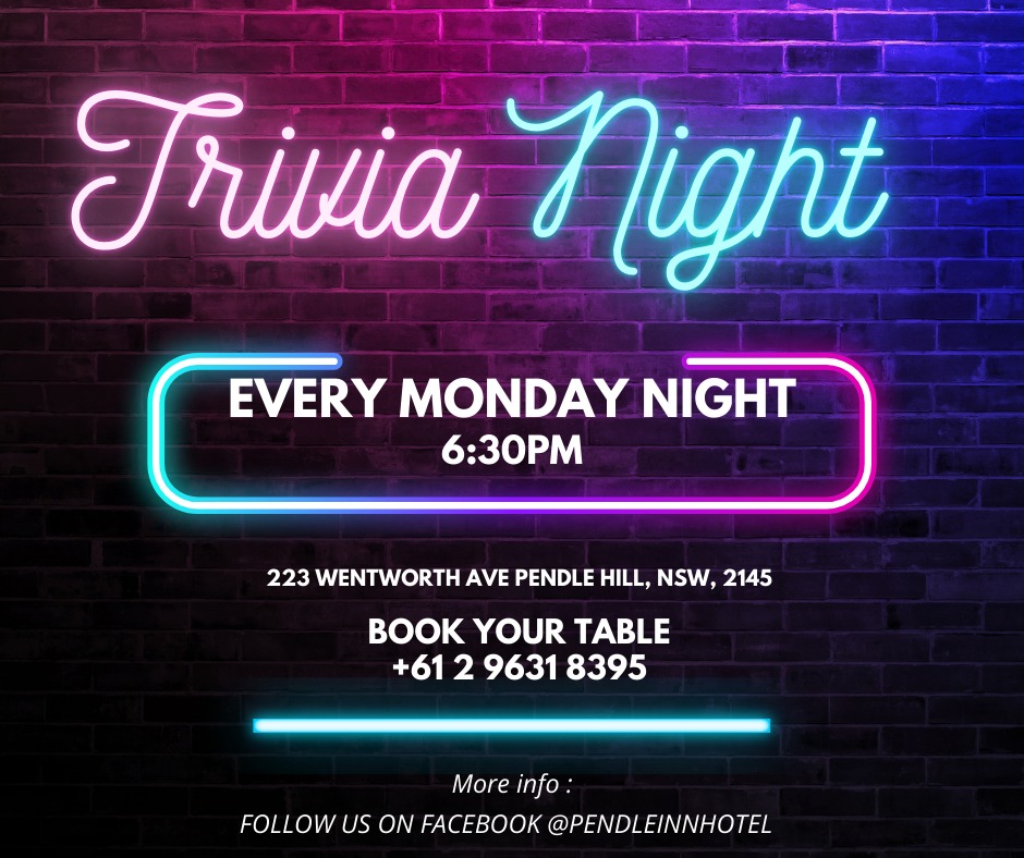 CheryRansbyn's tweet photo. Mondays are sorted at The Pendle Inn! Enjoy a 500g half rack of pork ribs with chips for $29, then test your knowledge at trivia night from 6:30pm. Book: (02) 9631 8395. Who’s taking the win? https://t.co/bAYjM8Oghz