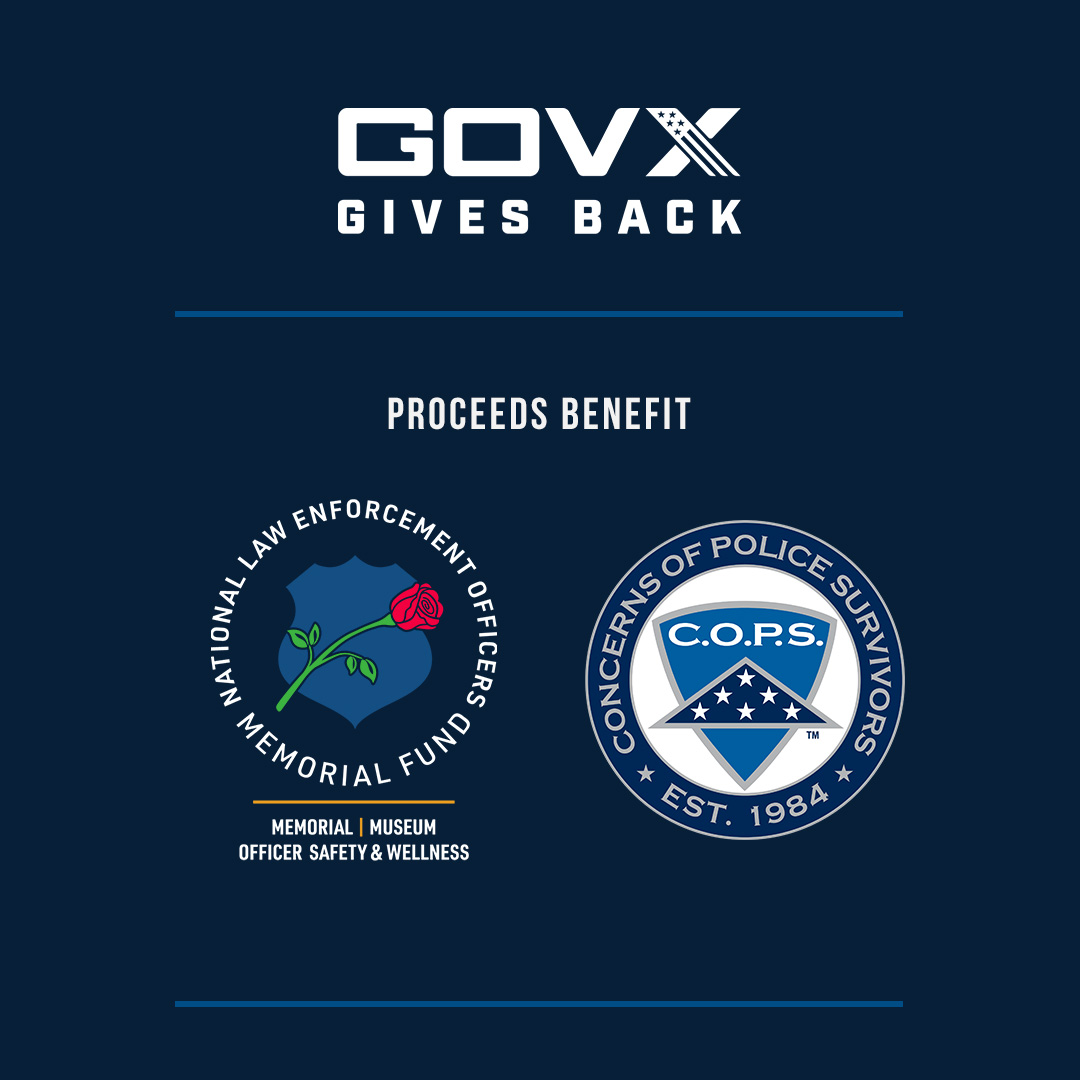 ShopGOVX's tweet photo. One month, two worthy causes. Through the GOVX Gives Back Initiative, every GOVX order completed in September will back both the @NLEOMF and @nationalcops, and the ongoing mission to support officers nationwide and their families. https://t.co/vsay2C1eLE