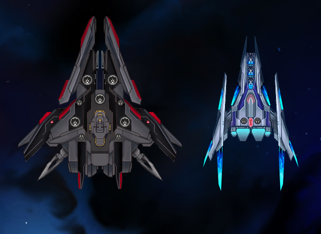 AkronZora's tweet photo. Two META style ships for my #starsector mod, thinking of maybe making a Glorious META ship next.
#AzurLane #アズールレーン https://t.co/aobc05Bje0
