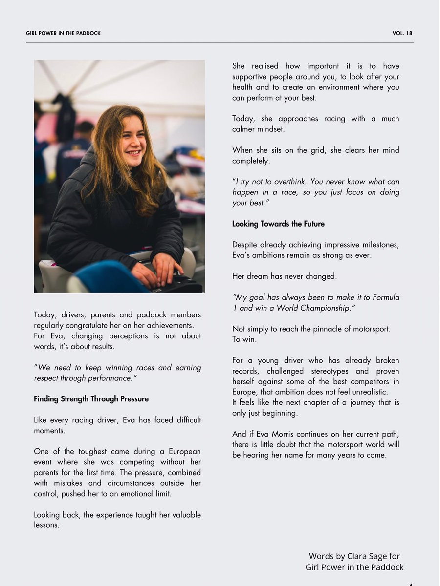 HillaryBoeser's tweet photo. Volume 18 is out! Every motorsport journey starts somewhere. For Eva Morris, it meant changing direction, starting over, and pursuing her dream. Today, she is building her career and inspiring thousands while proving there is more than one way to https://t.co/IbRXusGxuB