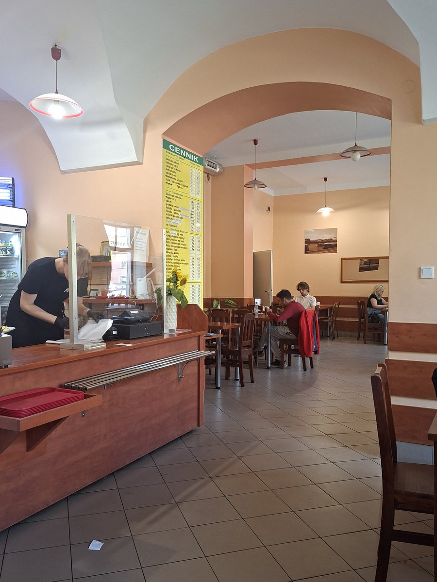 PaliparanDotCom's tweet photo. When you're in Poland, a visit to a traditional milk bar (bar mleczny) is a must. Milk bars are working class cafetarias where you can get hearty Polish meals at affordable prices, with food served quickly. For my żurek and pierogi I paid only €5. This is Bar Krakus in Krakow.. https://t.co/YWKwqd44kT