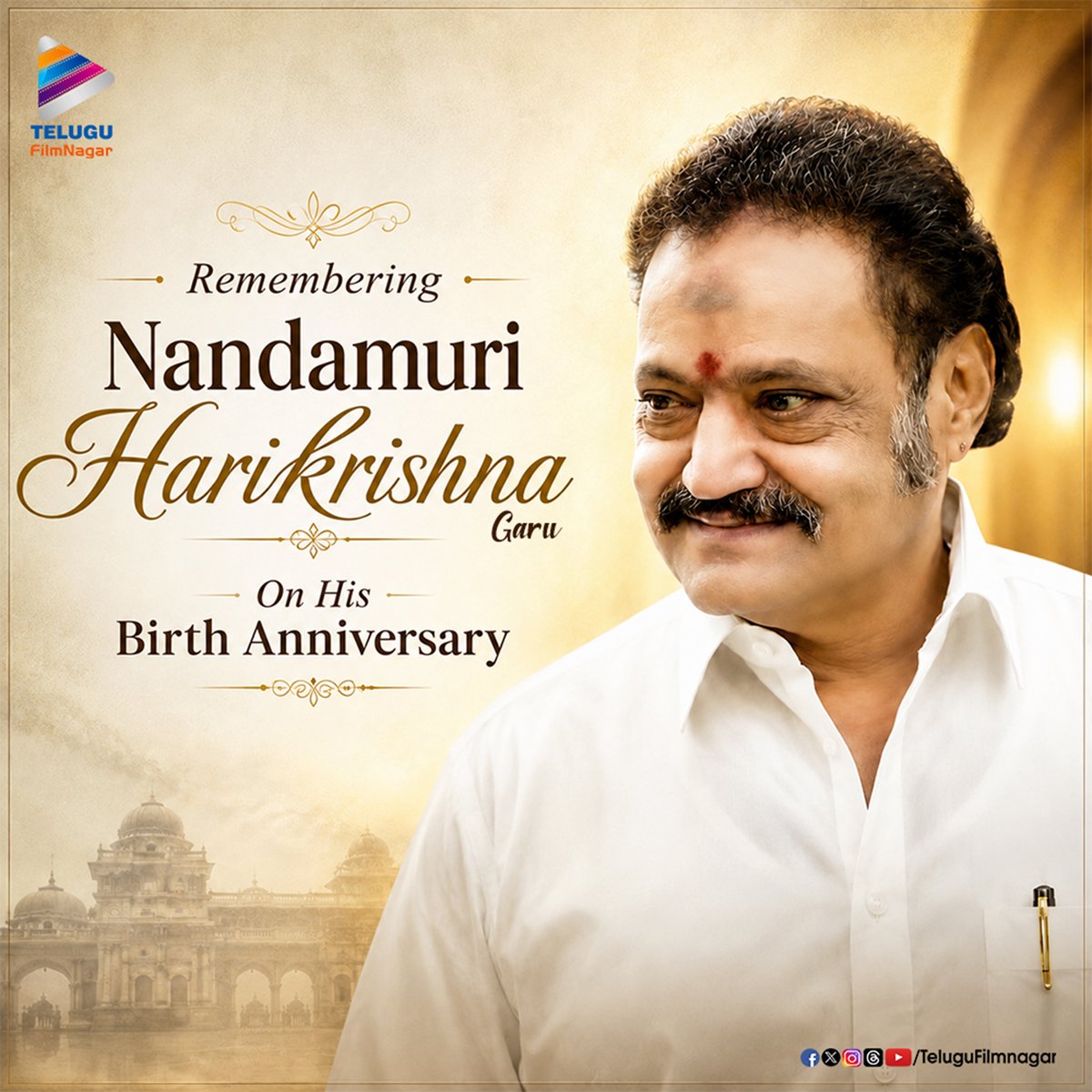 telugufilmnagar's tweet photo. Remembering Nandamuri Harikrishna garu on his birth anniversary🙏

#JoharHaranna #Harikrishna #NandamuriHarikrishna #TeluguFilmNagar https://t.co/YYncJlhTPm