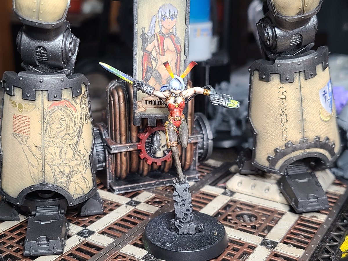 SchwarzesOuka's tweet photo. キャリダス・アサシン（Callidus Assassin）をバニーガールカスタムしました

可愛いですか？

#彼方ちゃん見て見て
#ウォーハンマー 
#warhammer https://t.co/6Y30e33TFz