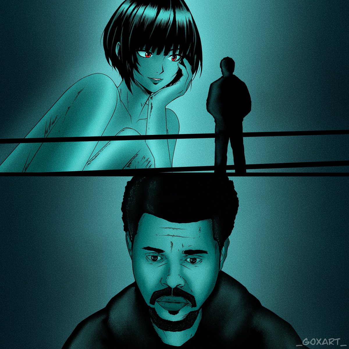 MementoMoriXO's tweet photo. But you Belong To The World 💚🖤

#TheWeeknd #BelongToTheWorld #KissLand #Persona5 #TaeTakemi #Takemi  #DigitalArt https://t.co/ZOEFZe4Eiz