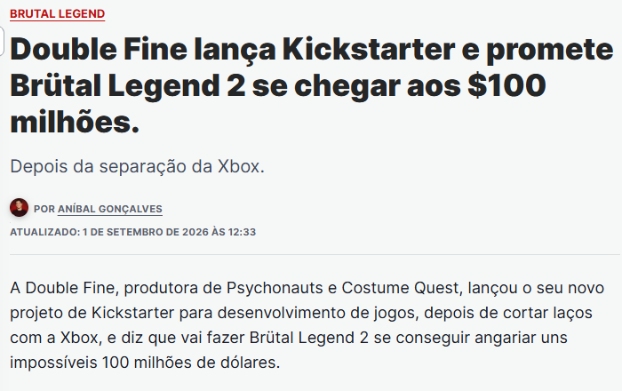 oTulkas's tweet photo. A Double Fine é INACREDITÁVEL.
-7 anos pertencendo ao XBOX.
-Terminaram Psychonauts 2 que já tava em desenvolvimento. 
- Jogo do farol.
- Jogo de vaso.

Ficaram independentes e tão pedindo 100 MILHÕES pra fazer Brutal Legend 2 kkkkkkk
Dev bem pago e sem crunch não faz jogo mesmo. https://t.co/9lvHQbZOz8