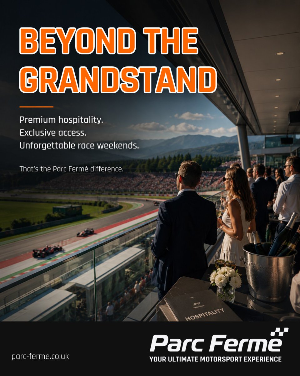 MarhtaGorgone's tweet photo. Formula 1 is even more memorable beyond the grandstand. From premium hospitality and exclusive viewing areas to behind-the-scenes access, Parc Fermé brings you closer to the sport you love. Discover our hospitality packages through the link in our https://t.co/P8MbNNpLG8