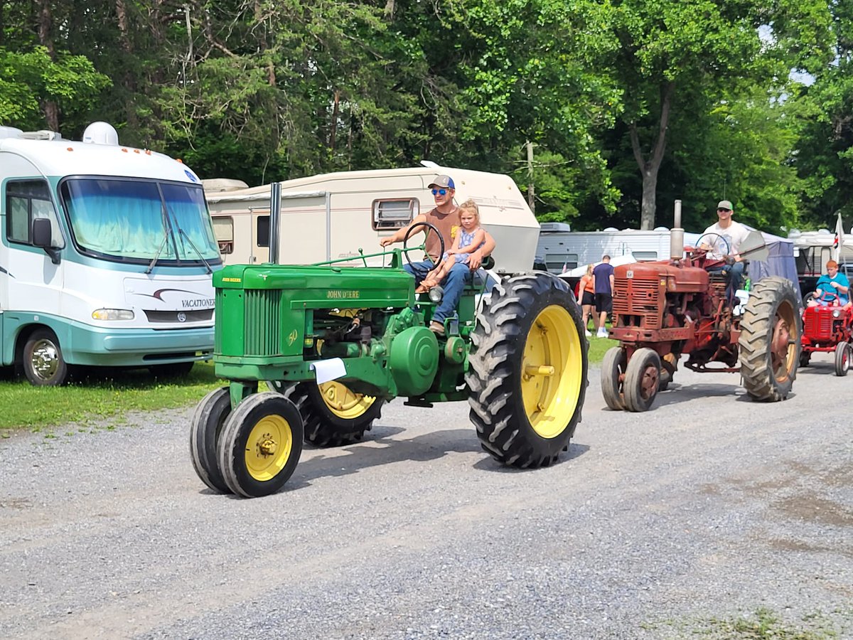 RussellRatbp's tweet photo. SAVE THE DATE! The Burnt Cabins Grist Mill Antique Tractor Show returns July 11–12 with a tropical Christmas twist. Decorate your tractor and campsite, and bring your aloha spirit for a weekend of antique tractors, camping, food, and family fun. https://t.co/WSgf4pvMri