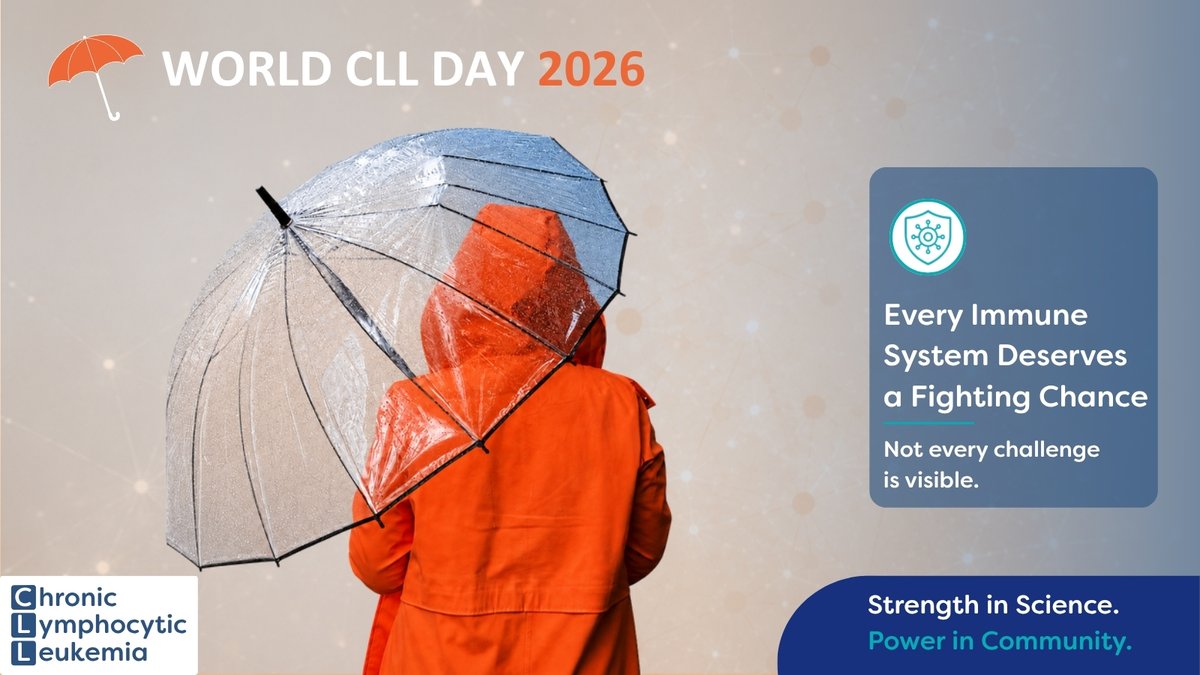 CLLAdvocates's tweet photo. Today is World CLL Day! π βοΈ Every immune system deserves timely diagnosis, evidence-based care, innovative treatments, and support. π Discover more: https://t.co/2gbyZjdN5d #WCLLD26 #CLL #EveryImmuneSystem #StrengthInScience #PowerInCommunity https://t.co/R5CEvwFqCG