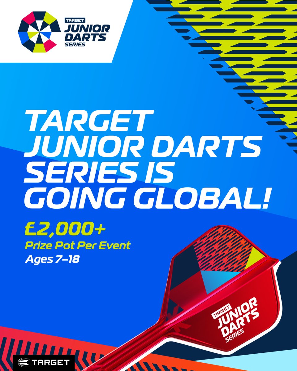 TargetDarts's tweet photo. ๐ฏ Target Junior Darts Series 2027 is going GLOBAL! ๐
After an incredible first year, the Target Junior Darts Series is back for 2027 and this time, weโre going bigger.
Sign-up information coming soon.
#TeamTarget #TargetJDS https://t.co/oqlO0OmP4e