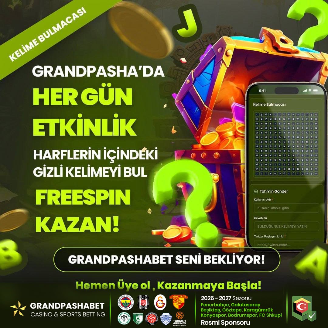 psnHakoom's tweet photo. Harflerin içindeki gizli kelimeyi bul,  Freespin kazan! 

📌 Gizli kelimeyi çöz
™️X (Twitter)’da paylaş
❤️ Cevabını gönder

👍 Türkiye Devi Grandpasha'da Günlük 20.000.000₺ Anında Çekim İmkanı! https://t.co/UXbBdwekek