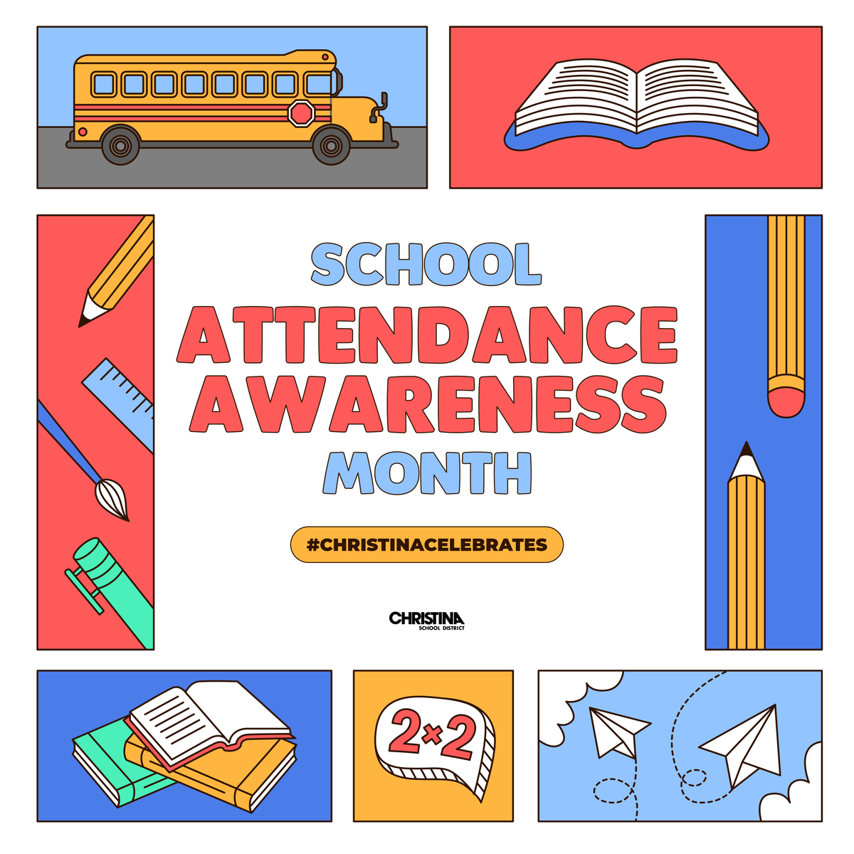 ChristinaK12's tweet photo. Every school day is an opportunity to learn, grow, connect, and succeed. When students attend school regularly, they have more opportunities to engage in learning, build relationships, and reach their goals.

#AttendanceAwarenessMonth #ChristinaStrong https://t.co/6ZAQkY8VbX