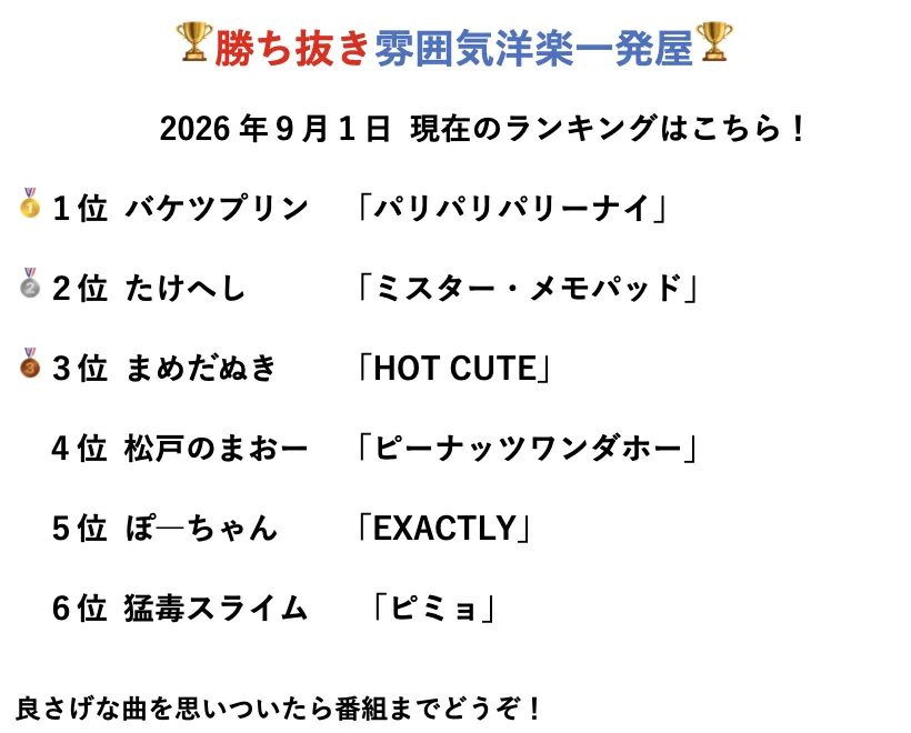 BAYFM ロバート秋山の 俺のメモ帳! on tuesday on X: 