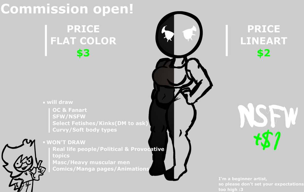 NindzaSupe91117's tweet photo. commission open!
Payment is accepted through Boosty and by card (if you're from the CIS)
Note: I will send you a step-by-step guide on how to pay via Boosty if it's your first time!
#commissionsopen #artcommissions #commissions #art https://t.co/l7e8RKtxJq