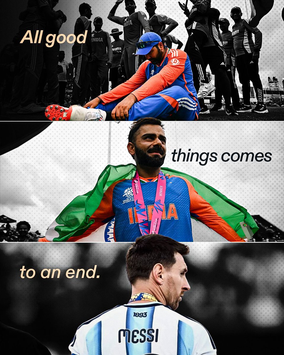 Sarvesh9686's tweet photo. "Don't cry because it's over, smile because it happened." 🥹❤️

#messi #viratkohli #rohitsharma https://t.co/jZCVkNQfab