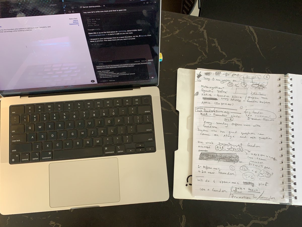 Rahulsainlll's tweet photo. in ai world I still write before I execute. https://t.co/L3XYoLgElk