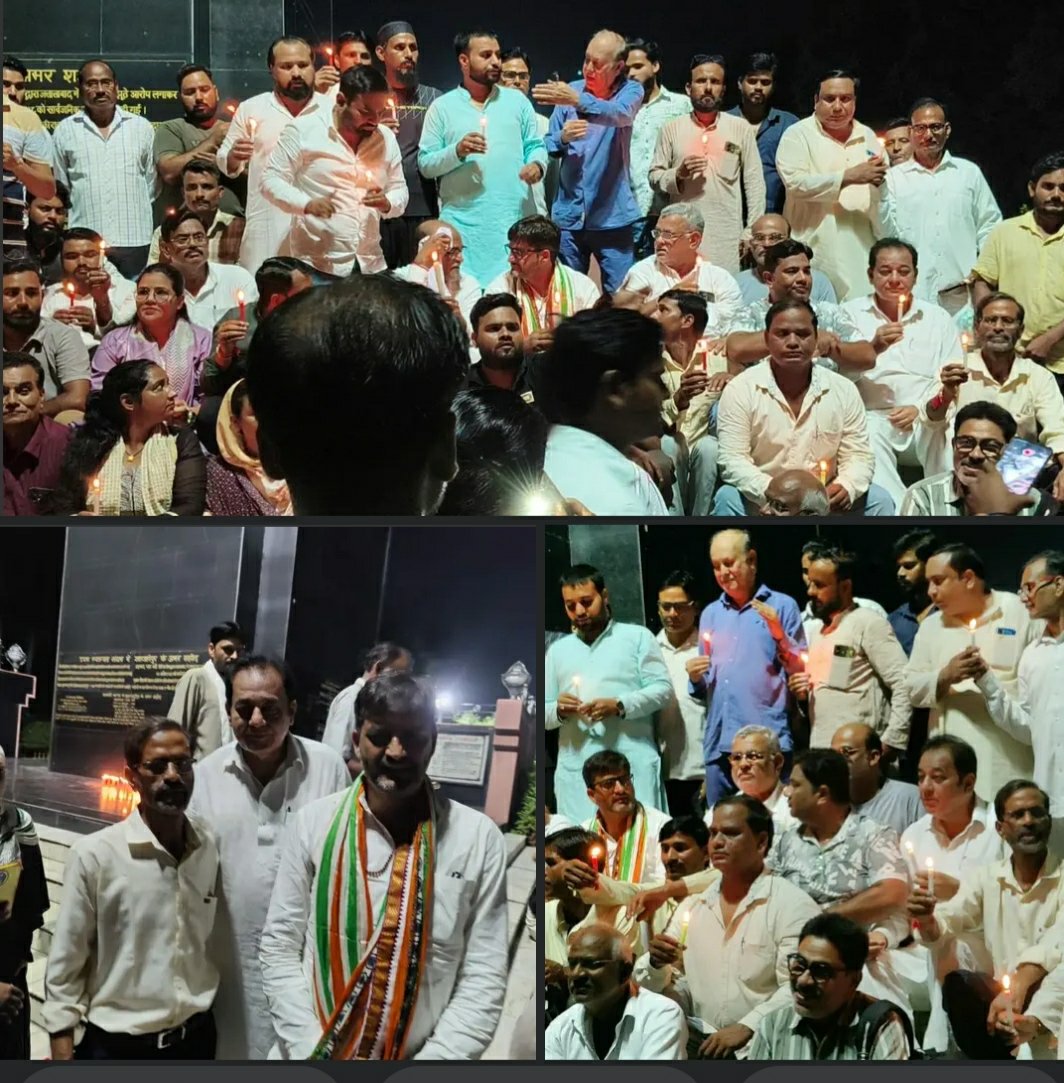 GayatriAwasthi's tweet photo. नेता प्रतिपक्ष कांग्रेस नेता श्री राहुल गांधी पर f i r दर्ज किए जाने के विरोध में कांग्रेस जनों का शहीद स्मारक पर कैंडल जलाकर धरना प्रदर्शन, जिसमें कांग्रेस कमेटी के राष्ट्रीय सचिव प्रभारी  बृज जोंन श्री कुणाल चौधरी ने नेतृत्व किया ।प्रदर्शन में मैं भी उपस्थित रहा। https://t.co/MShNECaC46