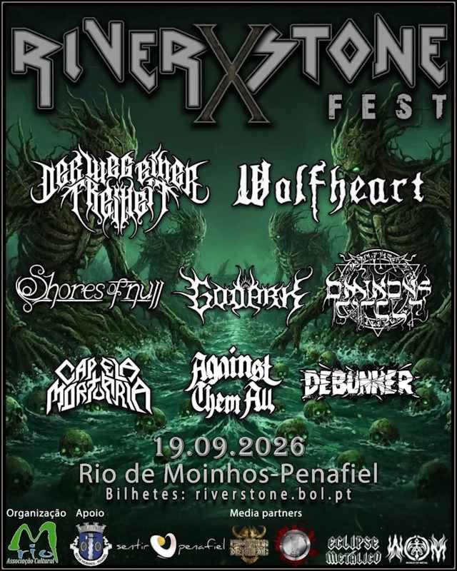 WOMetalradio's tweet photo. RIVER STONE FEST  X: Matar O Verão Em Grande!

https://t.co/WMTuJvzir7

#AgainstThemAll #CapelaMortuária #Debunker #DerWegEinerFreiheit #RiverStoneFest #ShoresOfNull #Sunborn #TheOminousCircle #Tudoproriverstone #Wolfheart https://t.co/4XCVJj0Keq