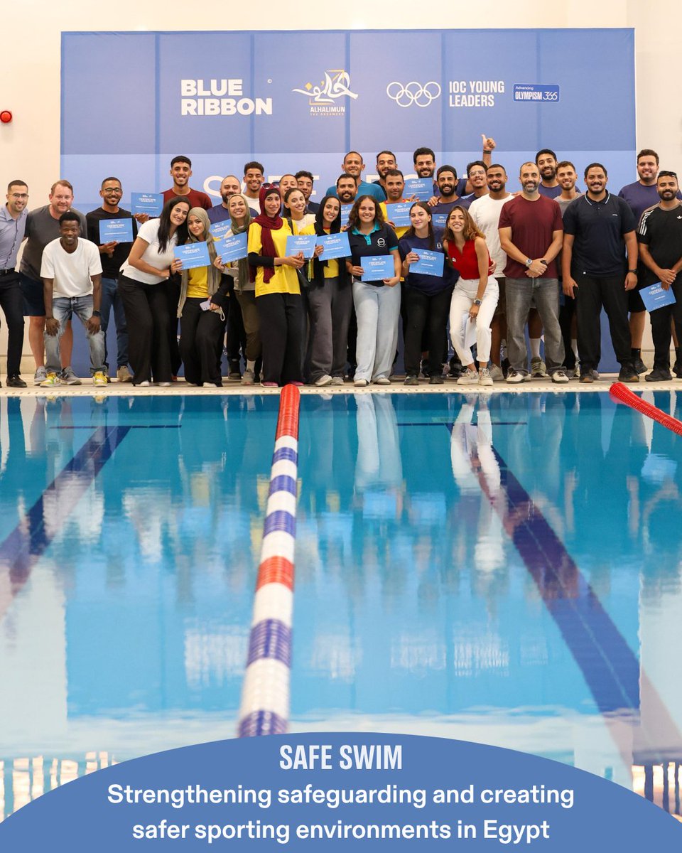 iocyoungleaders's tweet photo. 🏊‍♀️ Making sport safer, in and out of the water.

IOC Young Leader Sara Moamen Abdelsamie 🇪🇬 launched Safe Swim through Alhalimun, bringing the sports community together to strengthen safeguarding and make safer sport a shared responsibility. 💙

#SafeSport #LeadershipDevelopment https://t.co/uAX58NGuDl