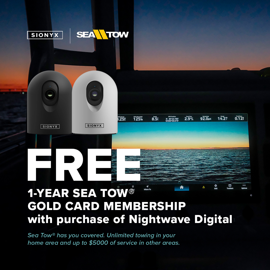 veroza0's tweet photo. One month left to get a free 1-year Sea Tow Gold Card Membership with a SIONYX Nightwave Digital Camera in black or white. Shop through CWR before the offer ends. https://t.co/Pd3EU4g5SN