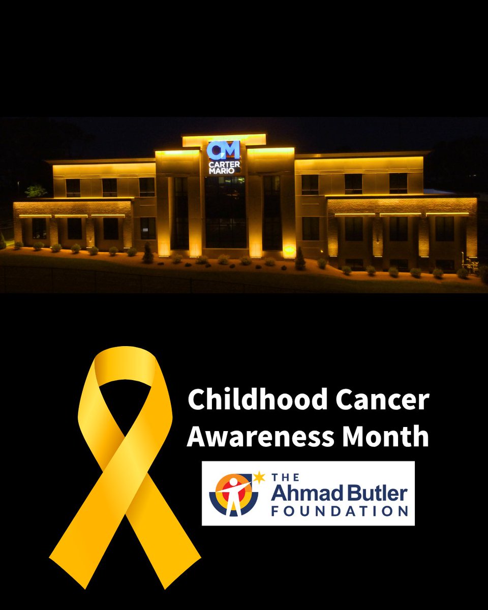 CarterMario's tweet photo. Tonight, our Milford HQ will be yellow in recognition of Childhood Cancer Awareness Month and in honor of The Ahmad Butler Foundation’s mission to support families facing pediatric cancer and other life-threatening childhood diseases.💛 #cartercares https://t.co/sikXAM64Ai