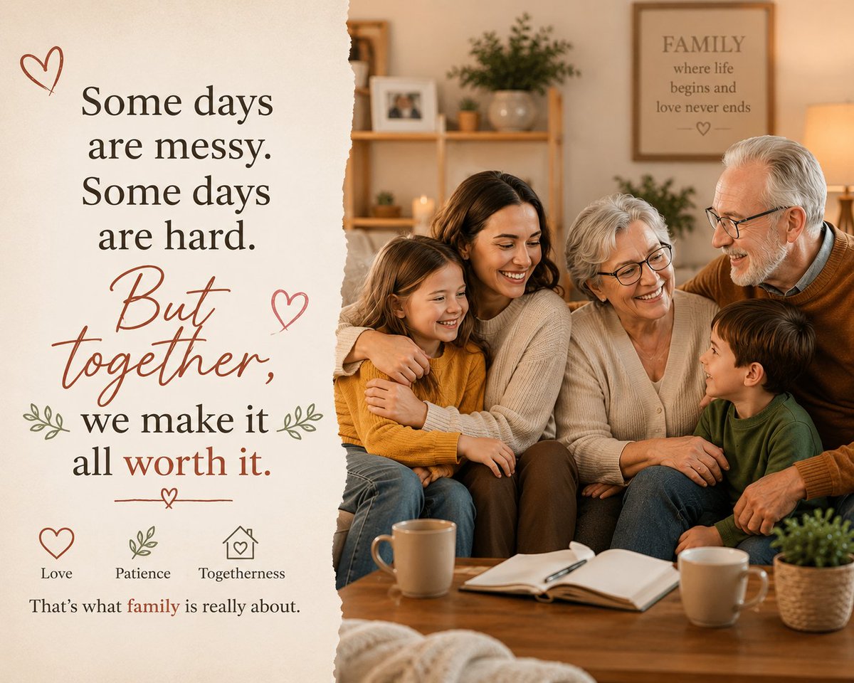 carsonrogers181's tweet photo. Family life isn’t about being perfect, it’s about being there for each other❤️ The little moments of love and togetherness are the ones we remember most. 📷What’s one simple family moment you’re grateful for today? #FamilyLife #Parenting #MomLife #SeniorCare #ParentingTips https://t.co/N9moimwBNr