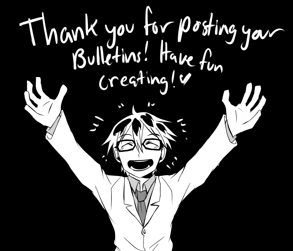 DRRRBulletin's tweet photo. The DRRR Bulletin Board is now frozen with 30 posts!
We're so excited to see what the fandom creates in response to these lovely prompts!
Reminder that anyone is welcome to create gifts, even if you didn't post a bulletin!
#drrr #デュラララ
Link to bulletins below▼ https://t.co/Ma9j8skIY5
