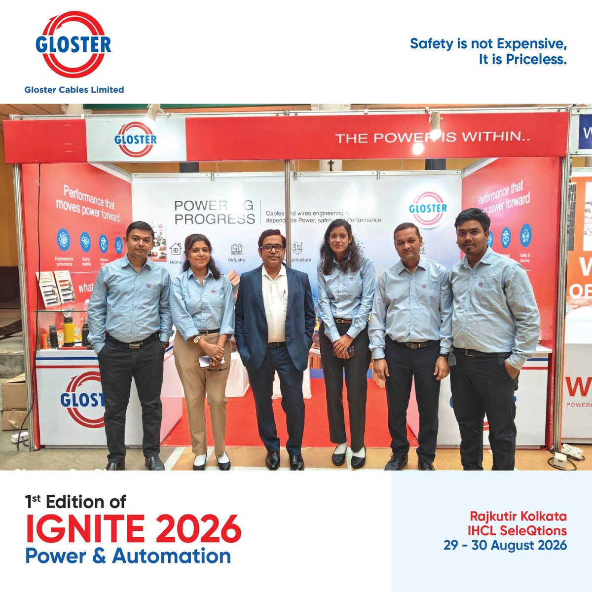 glostercables's tweet photo. Gloster Cables was proud to be a co-sponsor of Ignite, held on 29th &amp; 30th August at Rajkutir, IHCL. With insightful sessions on Power Automation and AI, the event brought together electricians, architects, students and OEMs.

#Ignite2026
#GlosterCables #cablesandwires https://t.co/VxDiPz6UUw