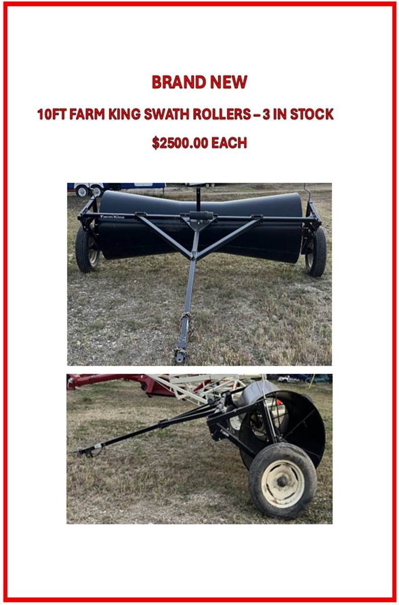 gpcoopagro's tweet photo. Swath Rollers Available.... https://t.co/4K6kC9na2e
