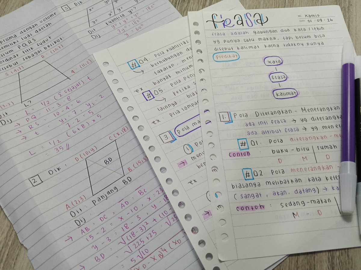 architectvx's tweet photo. κ°01/09/26κ±! #powgress | Fase O2
Hari ini aku belajar pola makna frasa sama latihan soal bangun datar. Karna bosen latsol di buku jadi aku nyobain lastol di apk ajaa. Jujur seneng banget deh hari ini karna aku bisa ngerjain soal PPU π«π«π«ππ https://t.co/LC199lIbjY