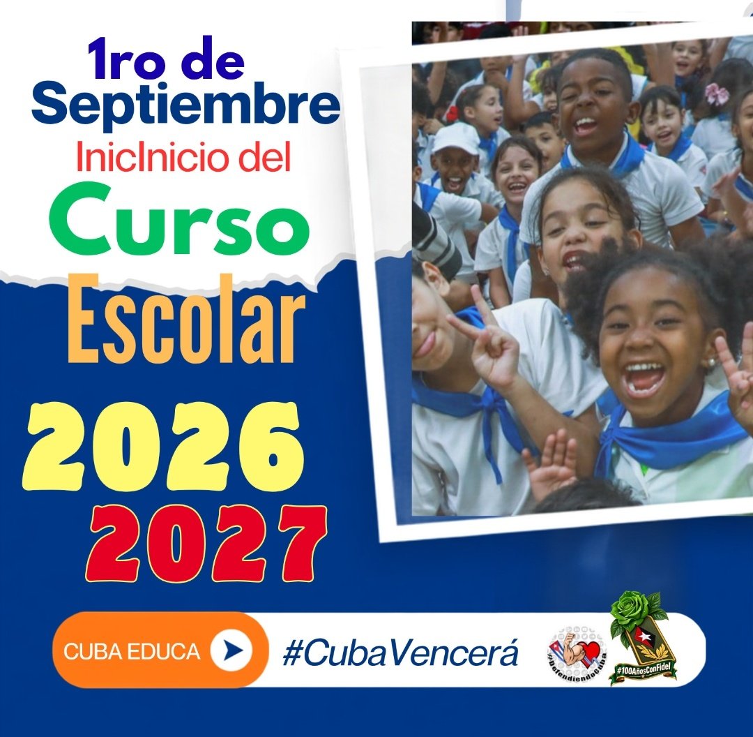 DefendiendoCuba's tweet photo. Comienza en toda #Cuba el Curso Escolar. Hoy amanecen las calles llenas de niños, adolescentes y jóvenes camino a las escuelas👇 

👆#DefendiendoCuba🇨🇺 te invita a que compartas 📸 de este especial acontecimiento. Qué estás esperando⁉️ 
 🤳Que no falte tu ✍️

#ConFidelEnCadaAula https://t.co/8DF1CzPgpb